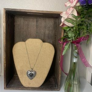 Black Heart Long Necklace